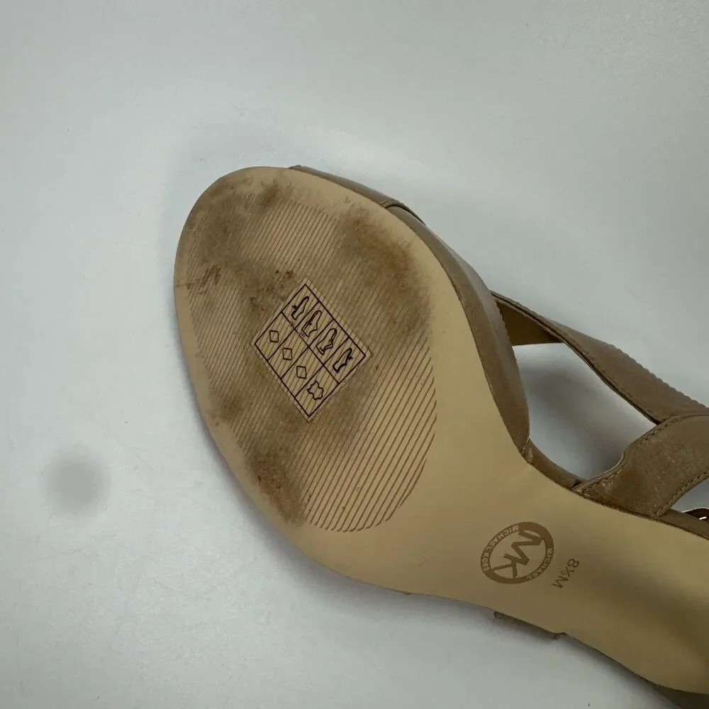 Michael Kors Dress HEELS,  Slingback, Becky Sandal Beige Tan Size 8.5